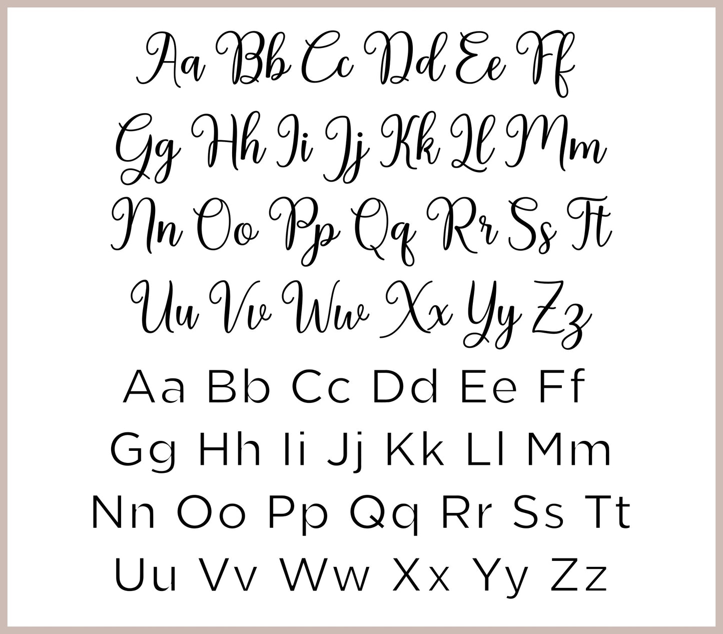 Esmeralda and Gotham font preview for custom engraved baby announcement signs.