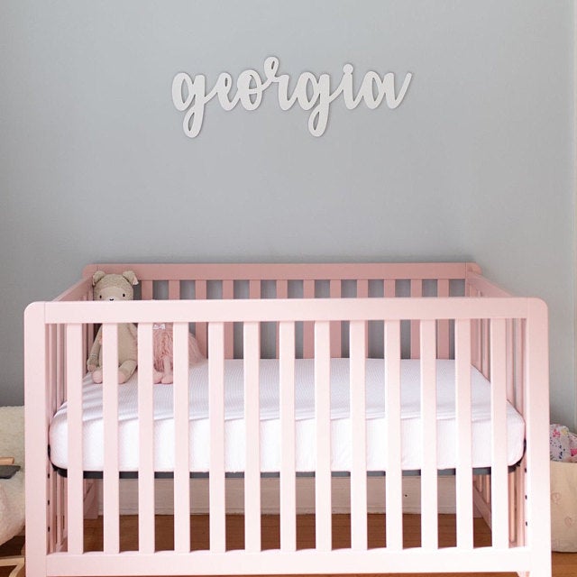 Custom Wooden Baby Name Sign | Over the Crib Nursery Decor